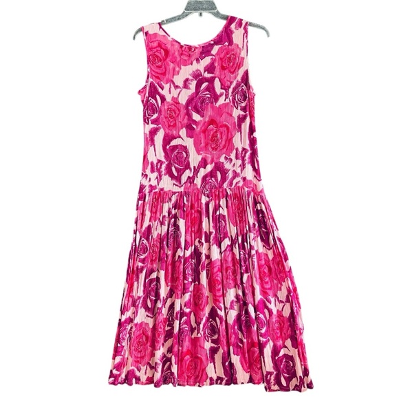 NEWPORT NEWS Easy Style Maxi Dress Sleeveless Floral Drop Waist Rayon Size 10 - Picture 2 of 8